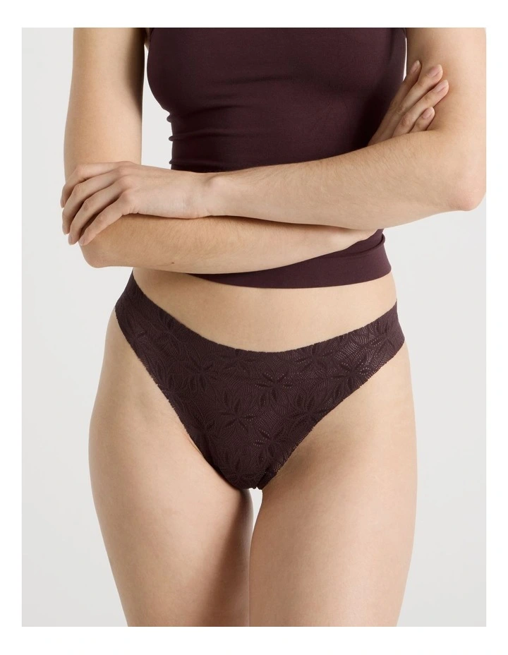 Flora Lace G-String in Purple image 4