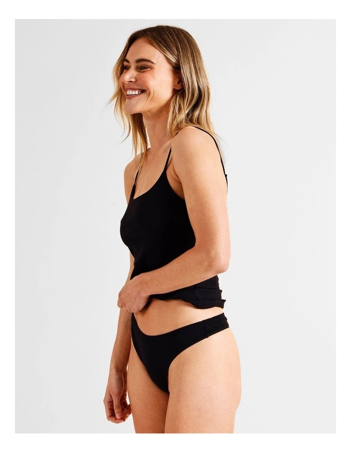 Organic Cotton G-String in Black image 1