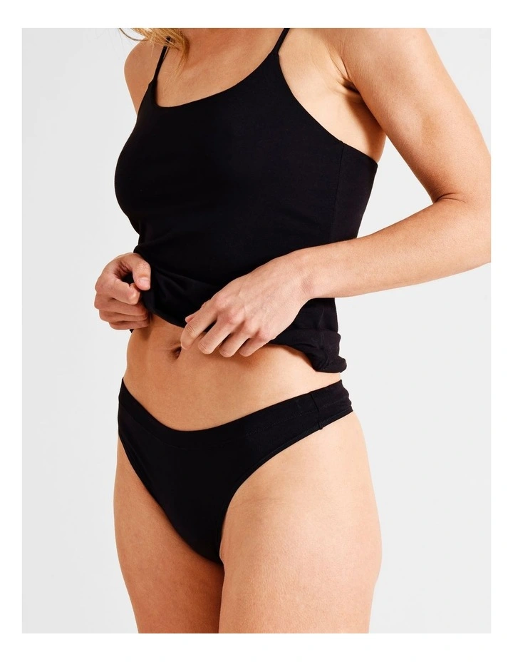 Organic Cotton G-String in Black image 2