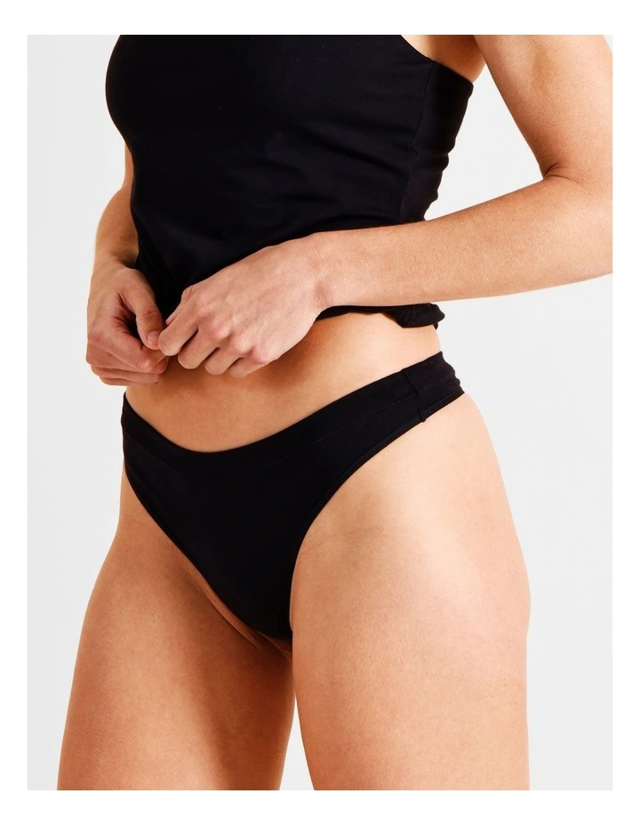 Organic Cotton G-String in Black image 5
