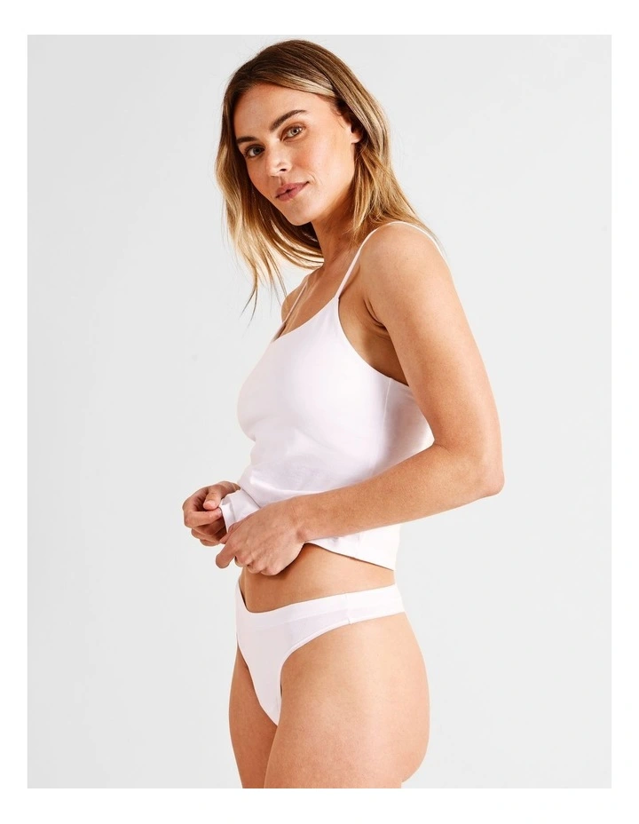 Organic Cotton G-String in White image 3