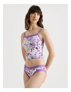 Everyday Lace Bikini Brief in Watercolour Floral Print