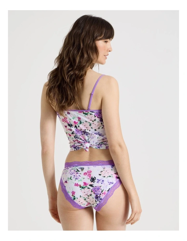 Everyday Lace Bikini Brief in Watercolour Floral Print image 3