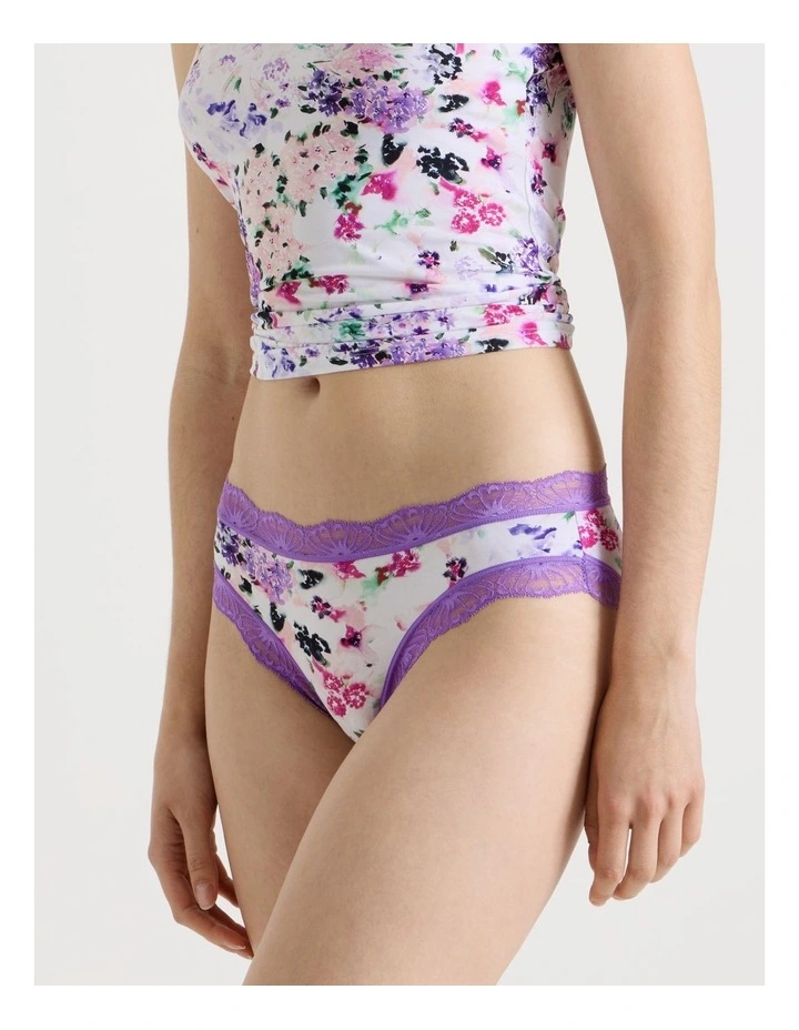 Everyday Lace Bikini Brief in Watercolour Floral Print image 4