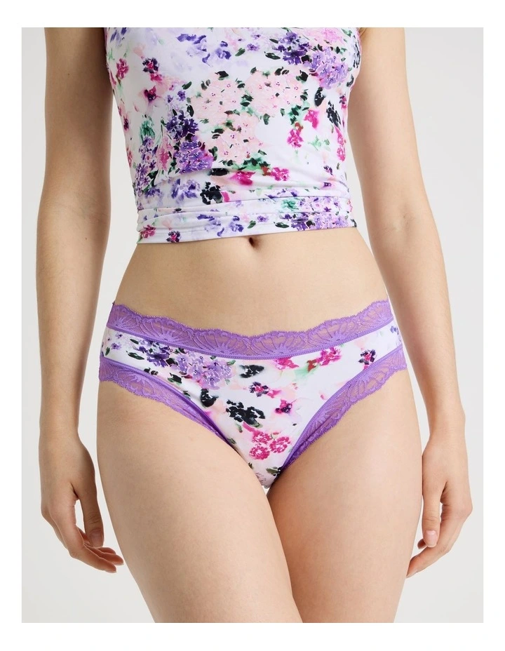 Everyday Lace Bikini Brief in Watercolour Floral Print image 6
