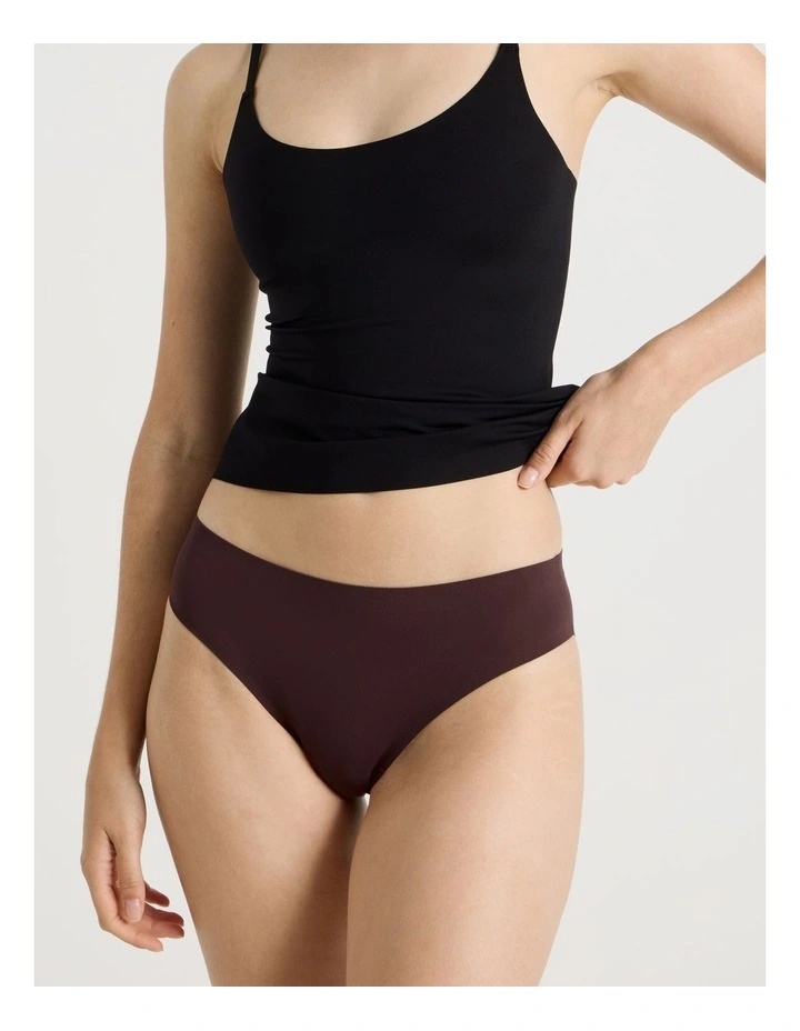 Smooth Fit Bikini in Dark Mauve image 2