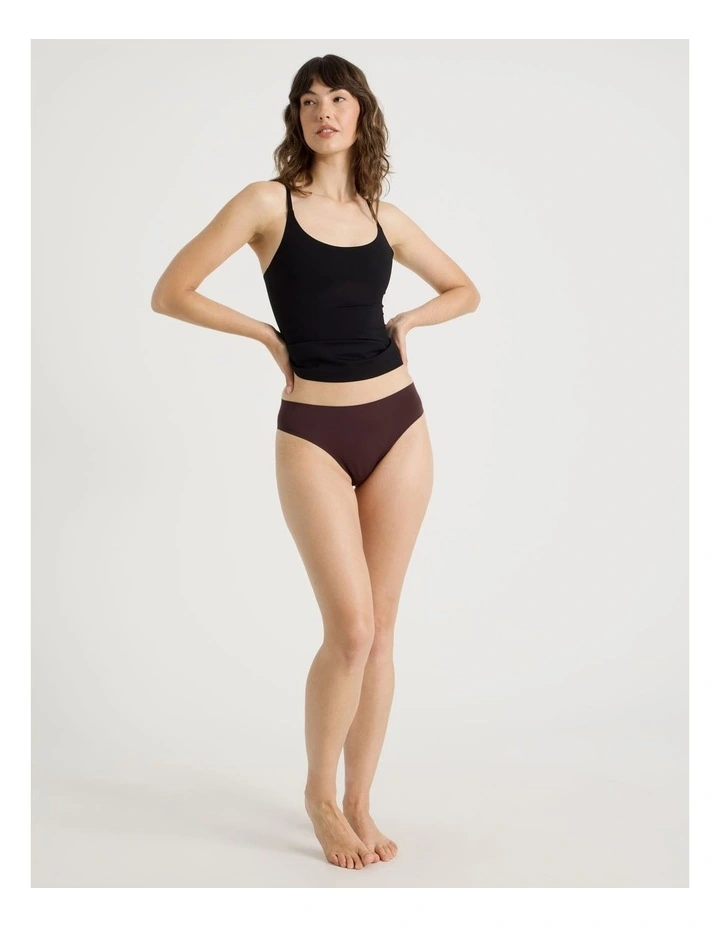 Smooth Fit Bikini in Dark Mauve image 3