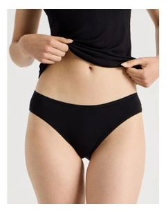 Soft Feel Rib Bikini in Black