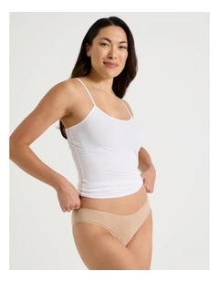Soft Feel Rib Bikini in Beige
