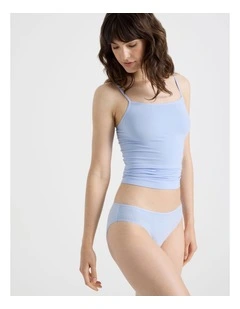 Soft Feel Rib Bikini in Blue