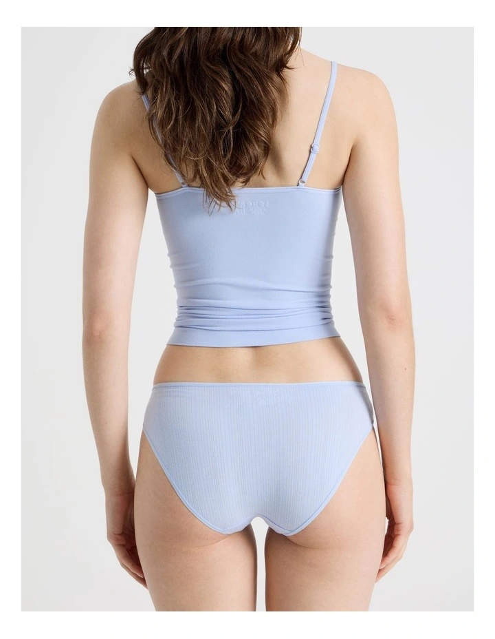 Soft Feel Rib Bikini in Blue image 6
