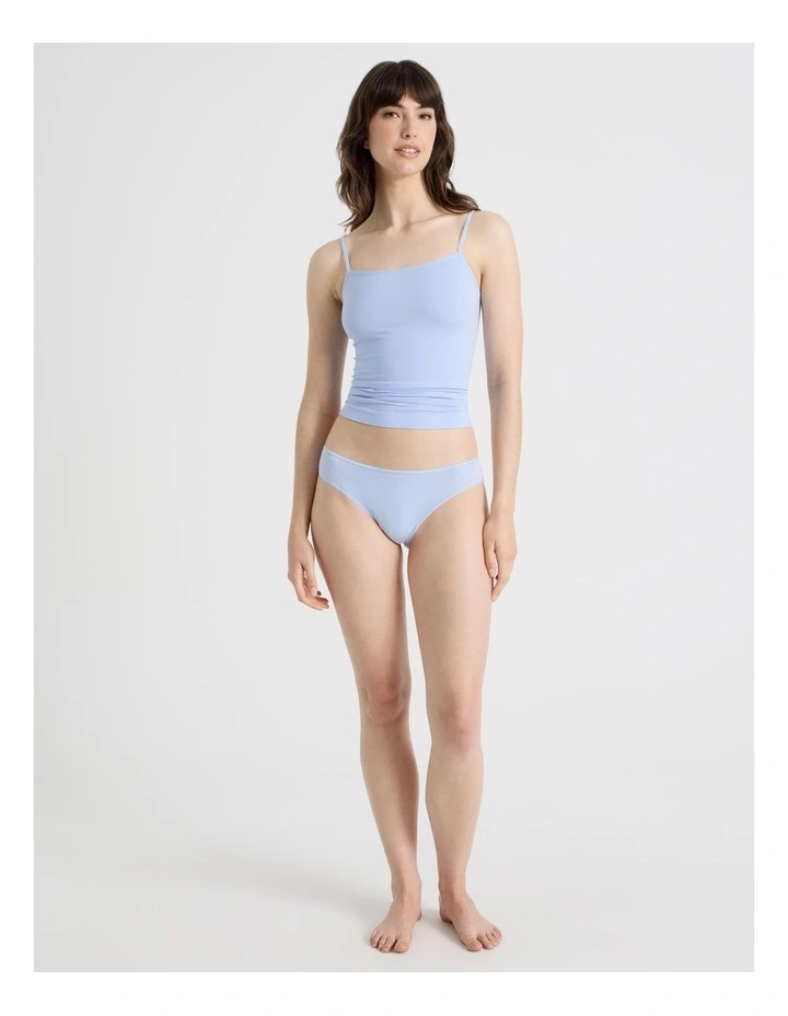 Soft Feel Rib Bikini in Blue image 7
