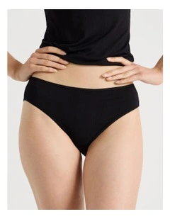 Soft Feel Rib High Cut in Black