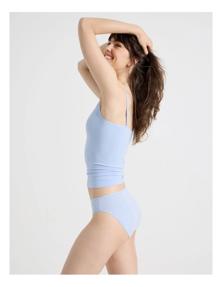 Soft Feel Rib Hi Cut in Blue image 2