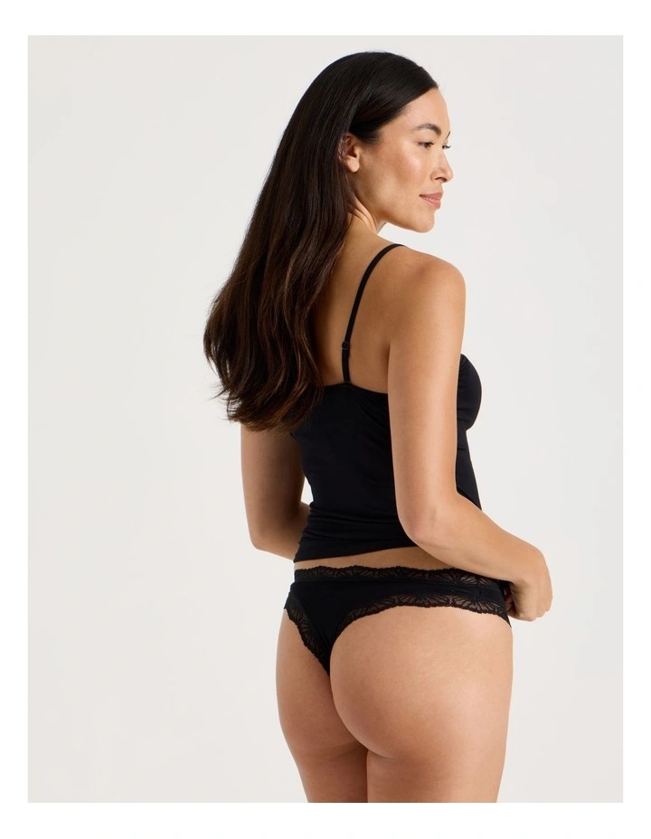 Lace Modal G-string in Black image 6