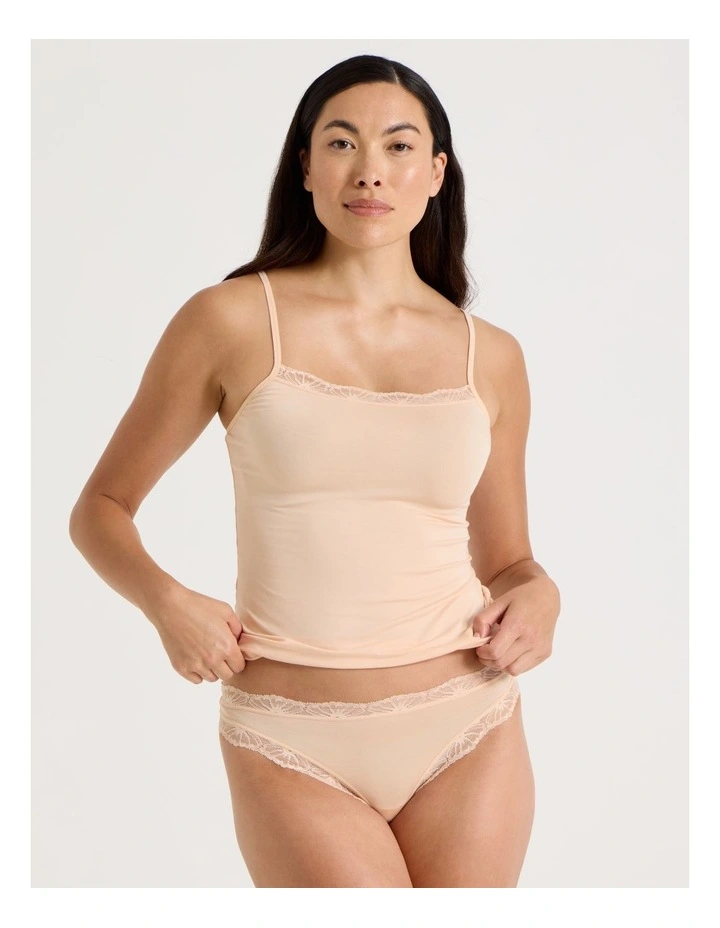 Lace Modal G-string in Beige image 4