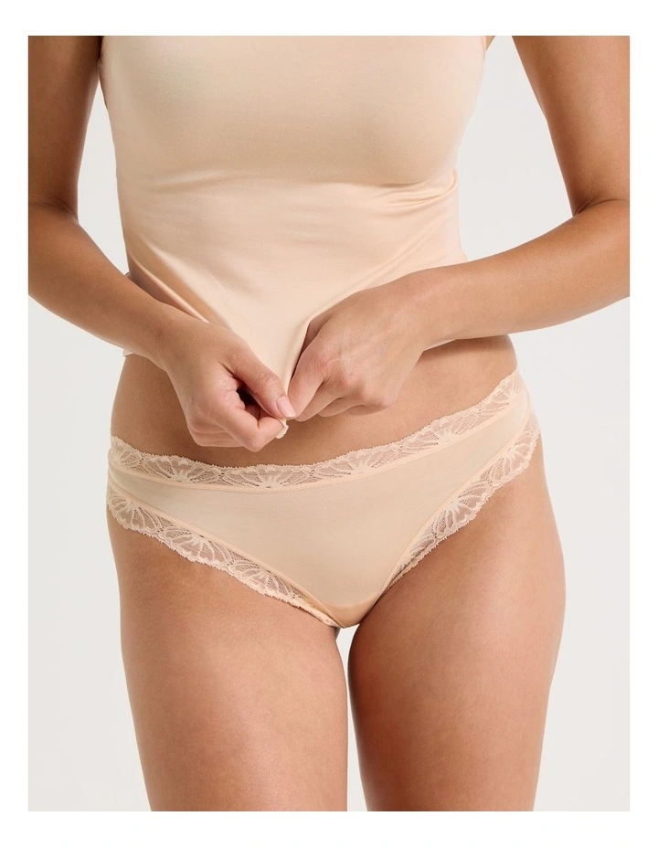Lace Modal G-string in Beige image 5