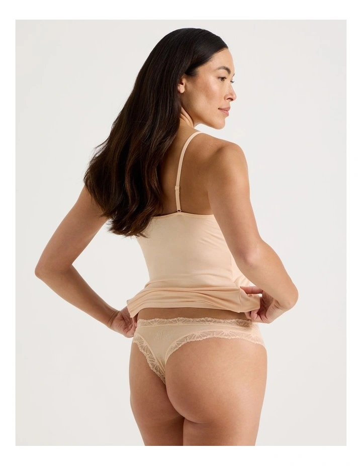 Lace Modal G-string in Beige image 6