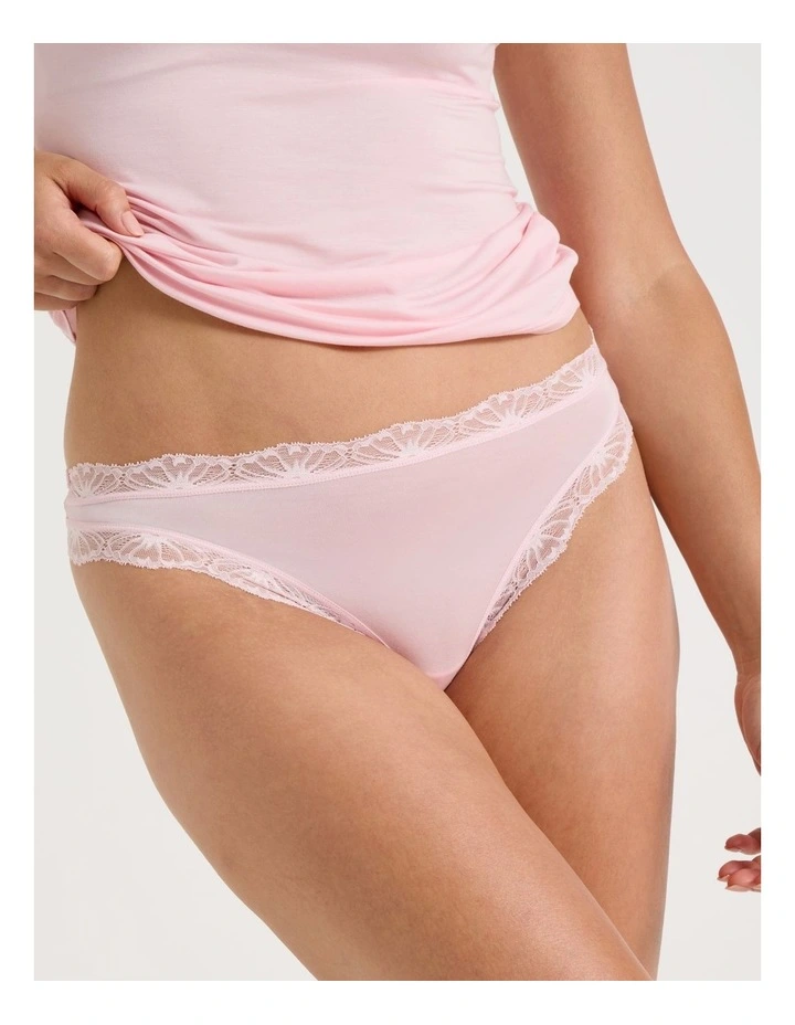 Lace Modal G-string in Light Pink image 4