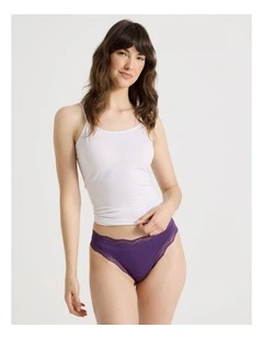 Everyday Lace Modal G-string in Purple