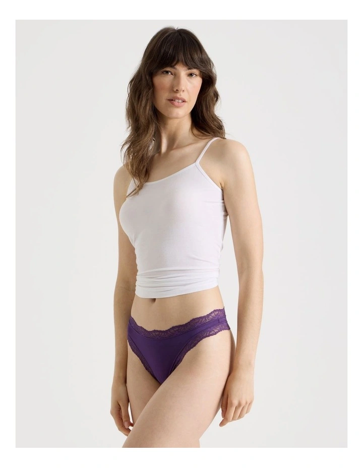Everyday Lace Modal G-string in Purple image 6