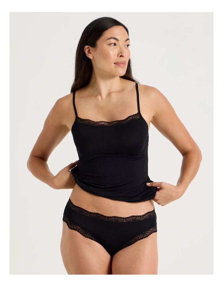 Lace Modal Bikini in Black image 4