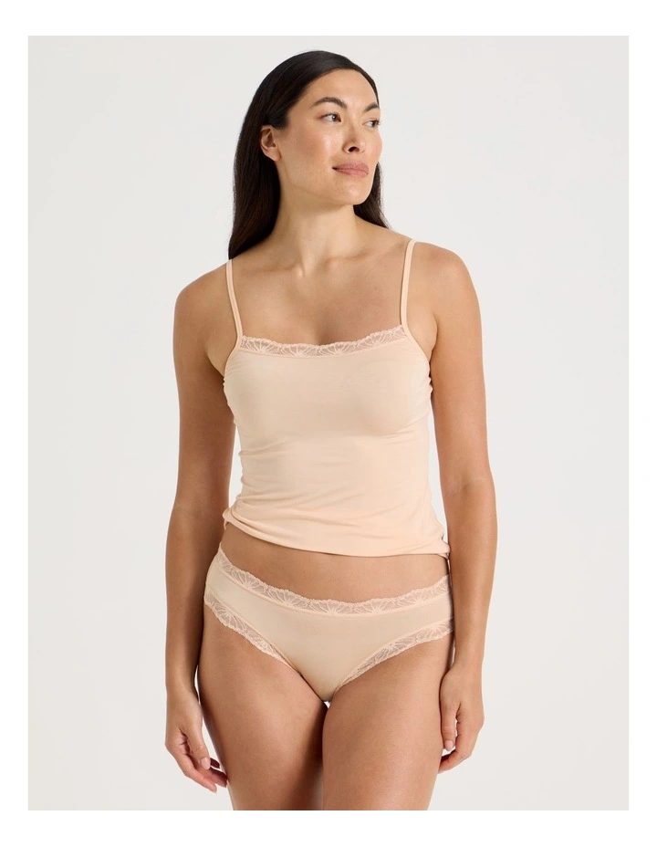 Lace Modal Bikini in Beige image 1