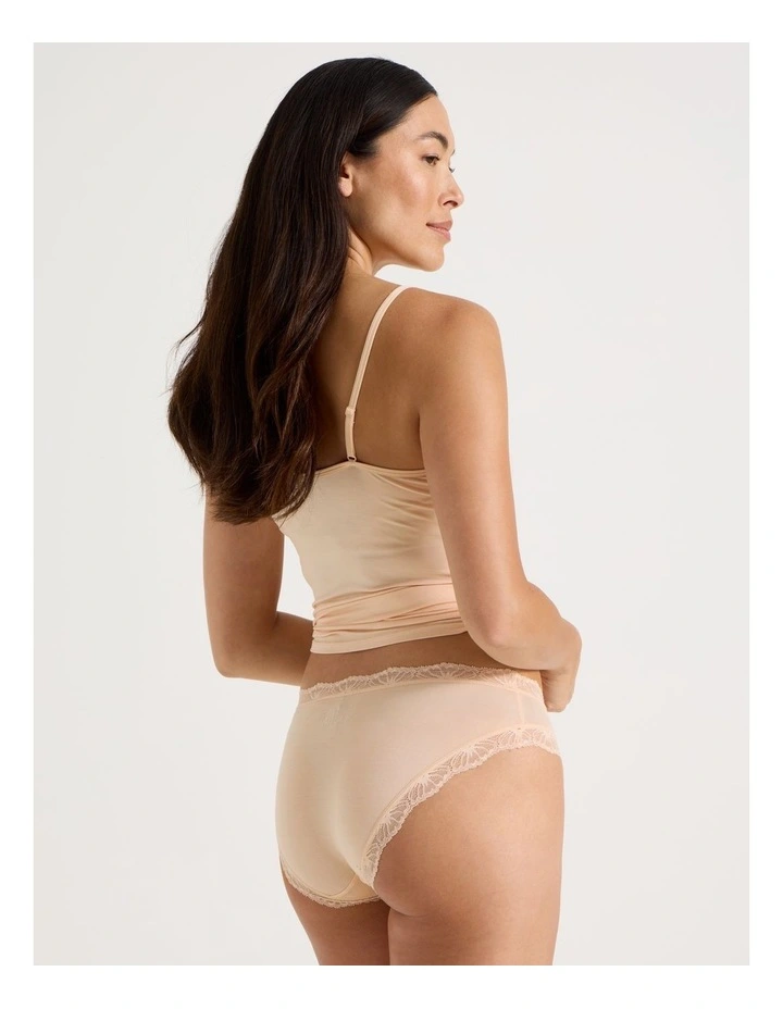 Lace Modal Bikini in Beige image 5