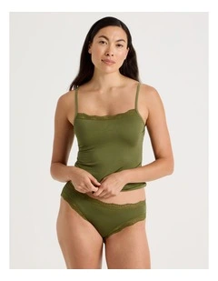 Lace Modal Bikini in Khaki
