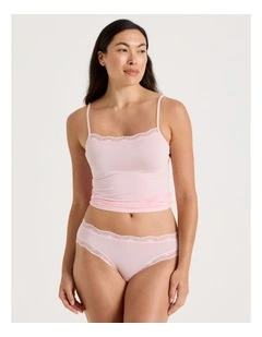 Lace Modal Bikini in Light Pink