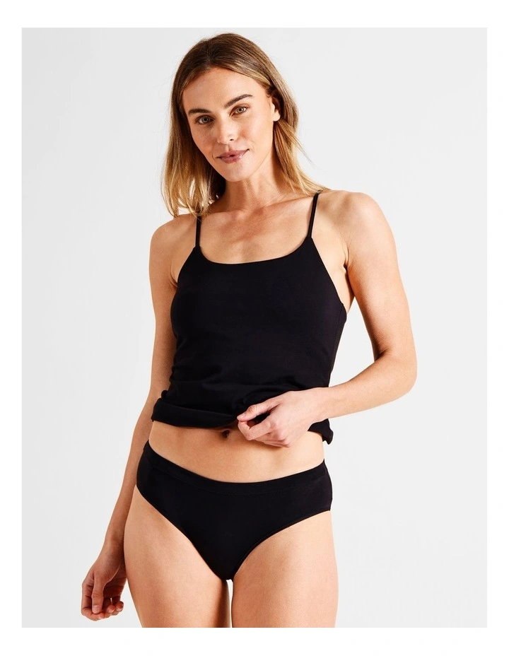 Organic Cotton Bikini in Black image 2