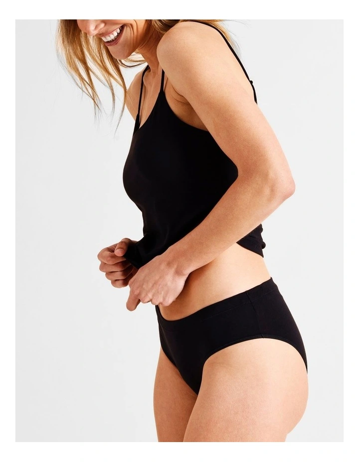 Organic Cotton Bikini in Black image 3