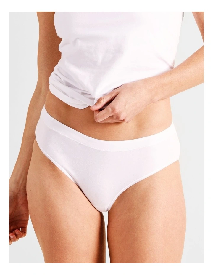 Organic Cotton Bikini in White image 3