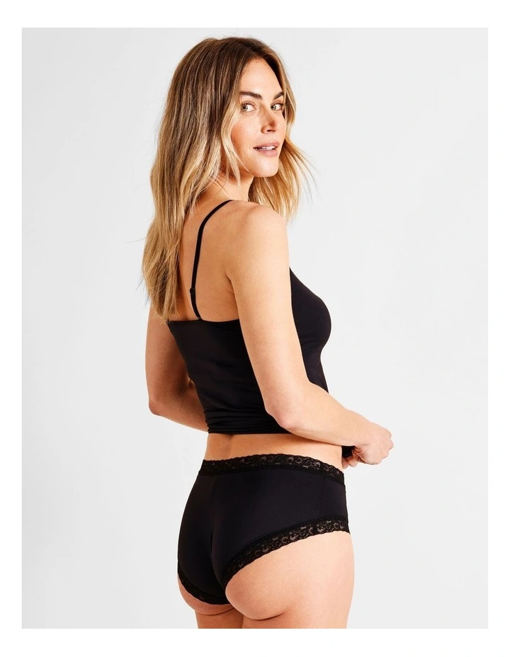 Smooth with Lace Boyleg in Black image 5