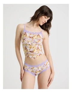 Everyday Lace Boyleg Briefs in Vintage Floral Print