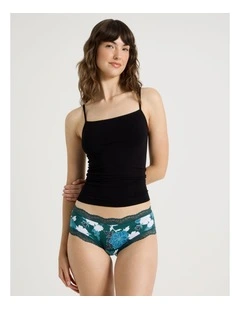 Everyday Lace Boyleg Brief in Green