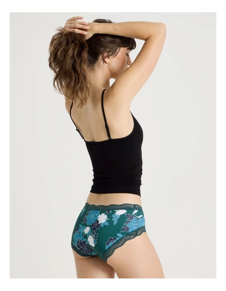 Everyday Lace Boyleg Brief in Green image 2