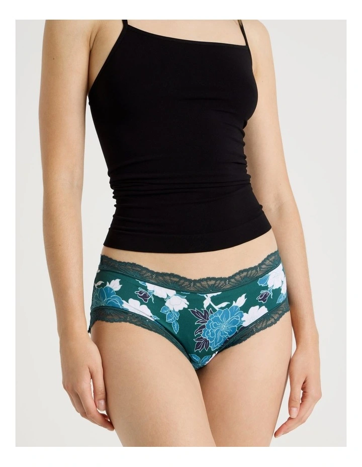 Everyday Lace Boyleg Brief in Green image 3