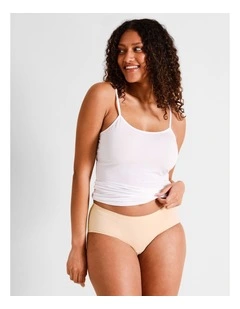 Smooth Fit Boyleg Brief in Beige