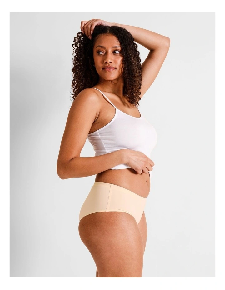 Smooth Fit Boyleg Brief in Beige image 3