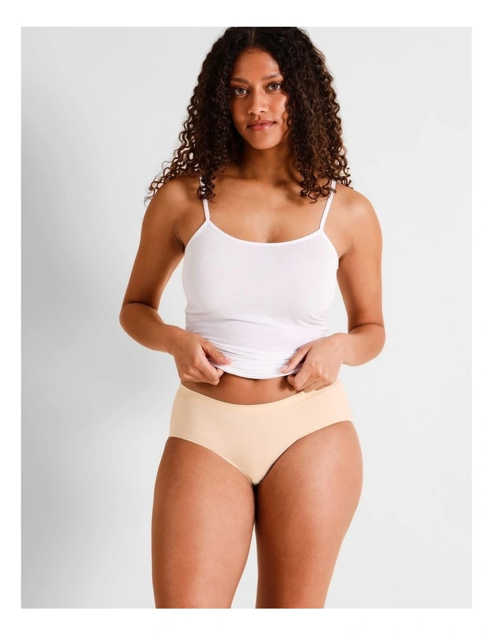 Smooth Fit Boyleg Brief in Beige image 5