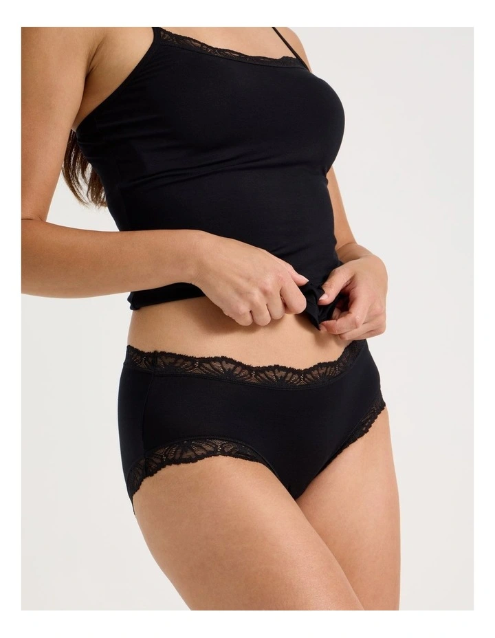 Lace Modal Boyleg in Black image 2