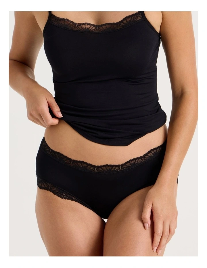 Lace Modal Boyleg in Black image 4