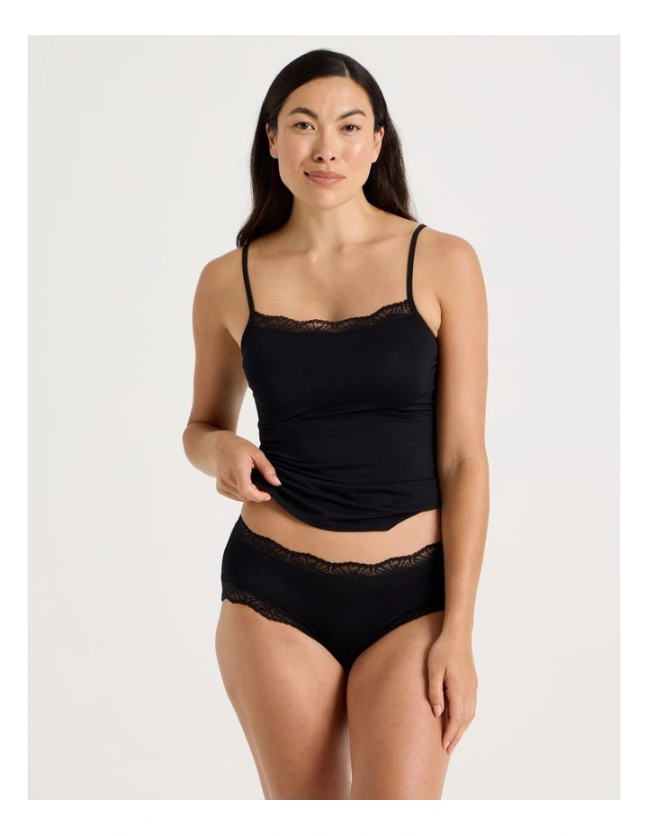 Lace Modal Boyleg in Black image 5