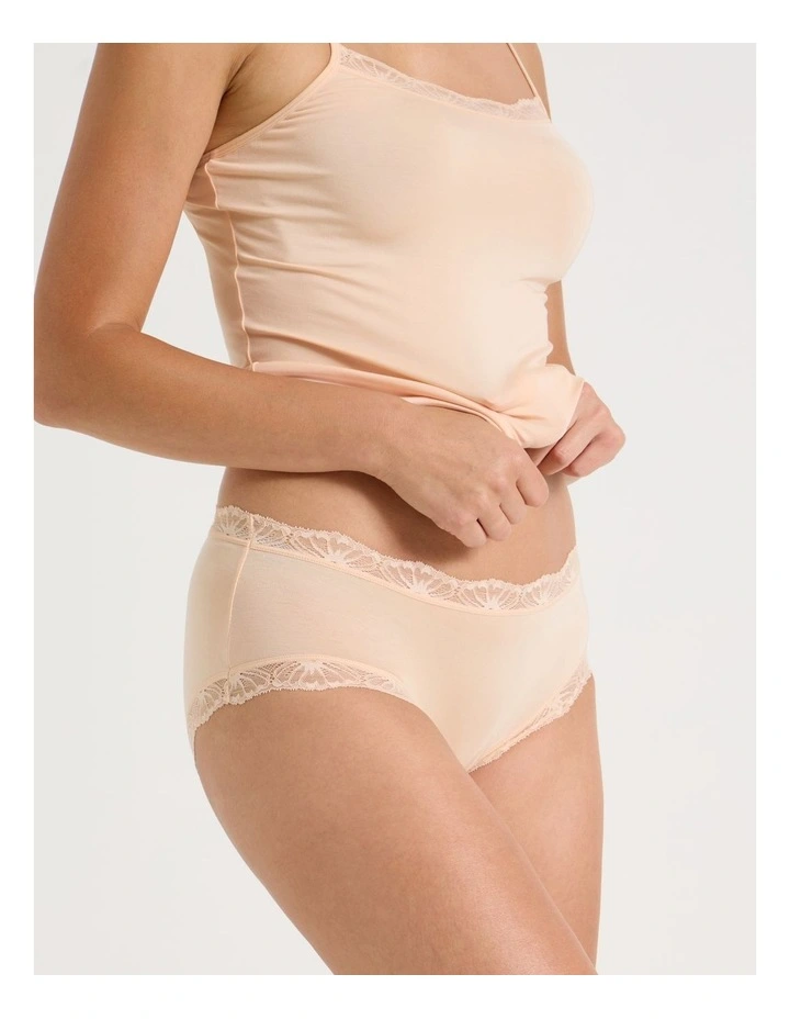 Lace Modal Boyleg in Beige image 4