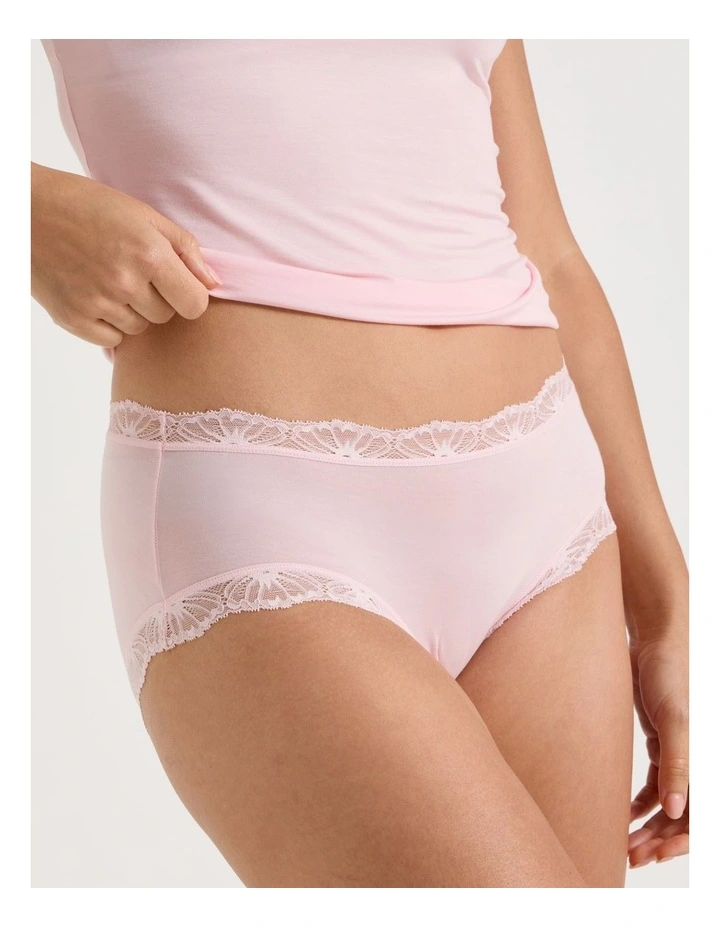 Lace Modal Boyleg in Light Pink image 2