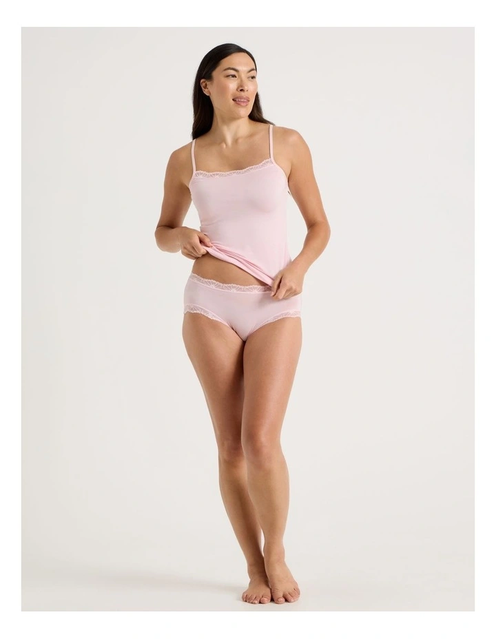 Lace Modal Boyleg in Light Pink image 3