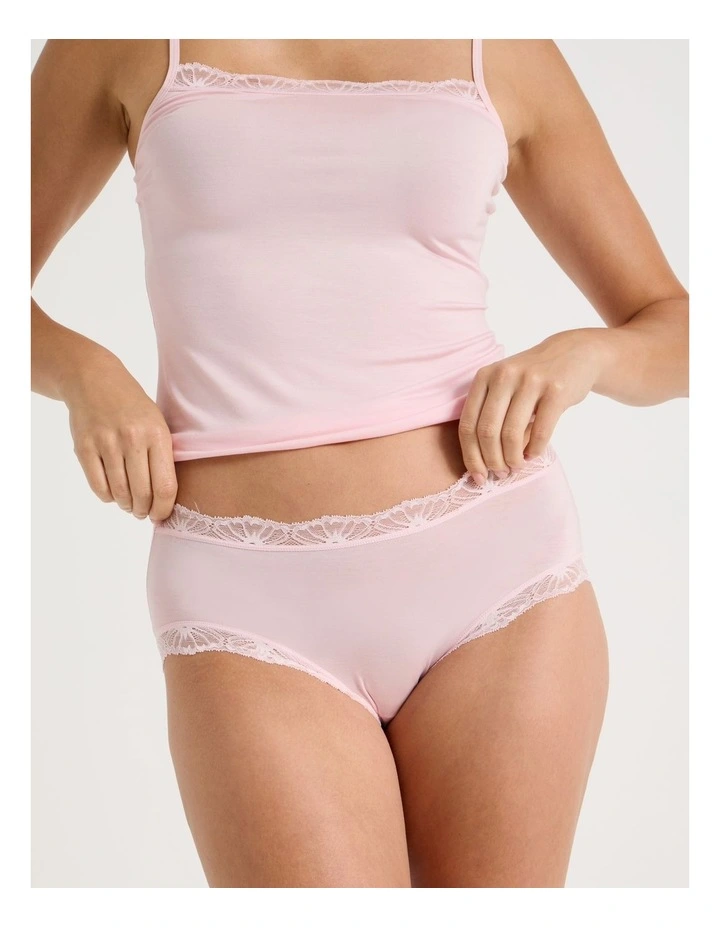 Lace Modal Boyleg in Light Pink image 5