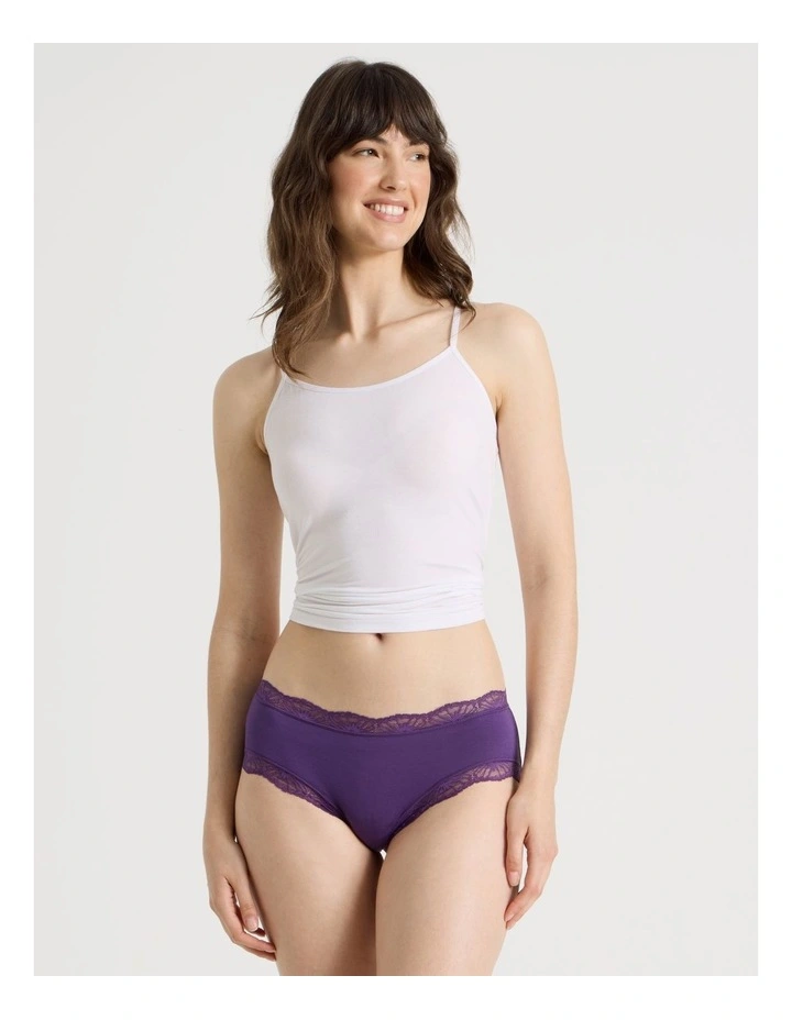 Everyday Lace Modal Boyleg in Purple image 1