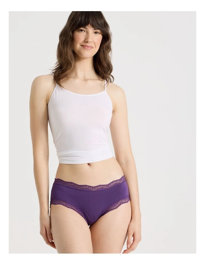 Everyday Lace Modal Boyleg in Purple image 3